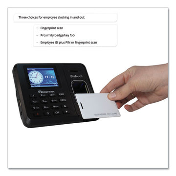 Acroprint® Biotouch Time Clock And Badges Bundle, 10,000 Employees, Black freeshipping - TVN Wholesale